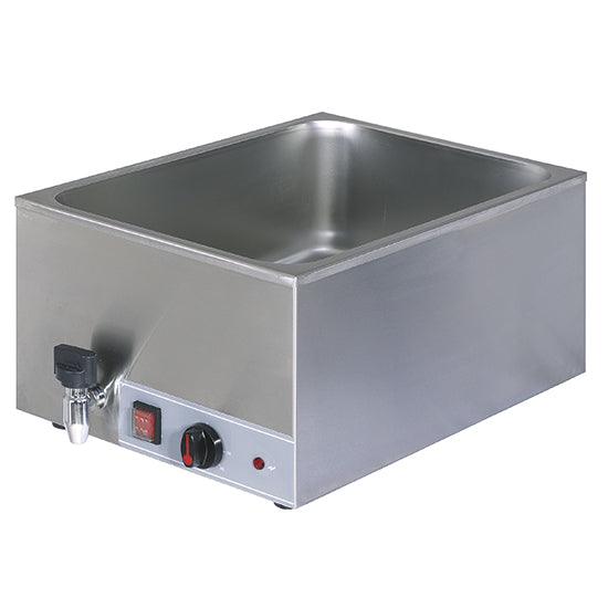 bain-marie électrique de table avec robinet de vidange, 1 cuve GN 1/1 h=150 mm