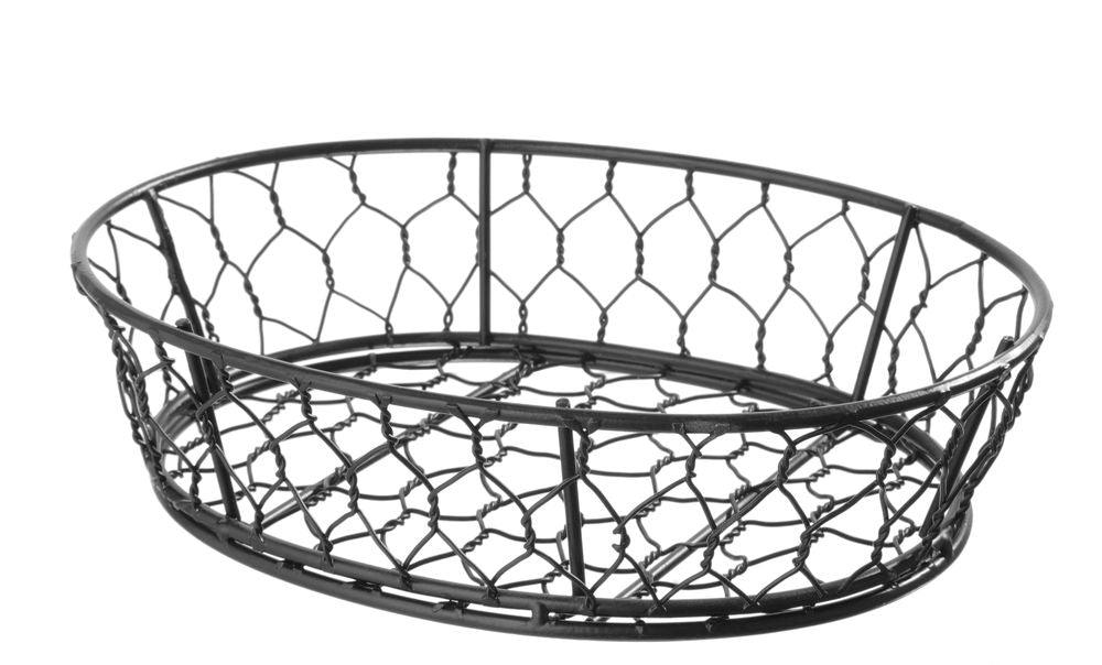 Corbeille en fil deco ovale, HENDI, 230x180x(H)60mm