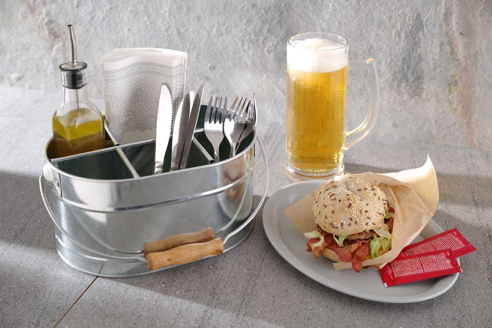 Plateau fastfood en polypropylène, ovale, HENDI, Noir, 265x195x(H)15mm