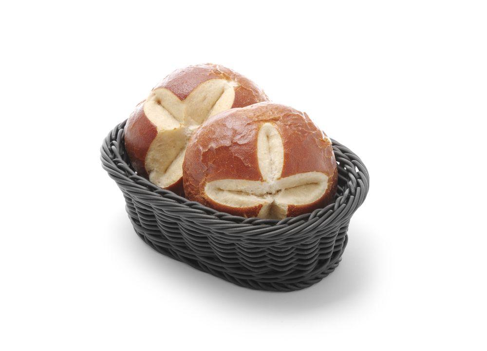 Corbeille à pain ovale, HENDI, Noir, 250x190x(H)65mm