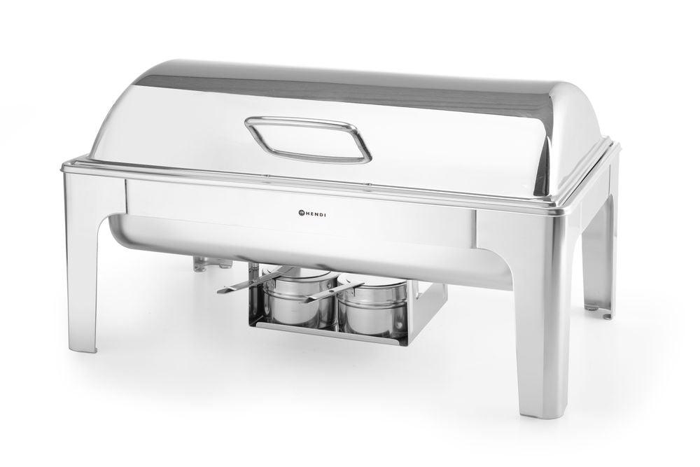 Chafing dish GN 1/1 finition poli mirroir, HENDI, Profi Line, 9L, 570x405x(H)320mm