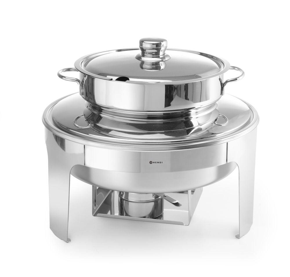 Chafing dish à soupe finition poli mirroir, HENDI, Profi Line, 10L, ø420x(H)380mm