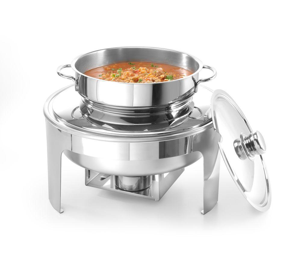 Chafing dish à soupe finition poli mirroir, HENDI, Profi Line, 10L, ø420x(H)380mm