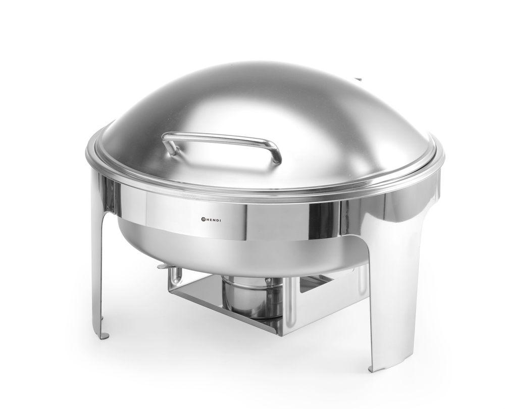 Chafing dish rond finition satiné, HENDI, Profi Line, 6L, 465x420x(H)320mm