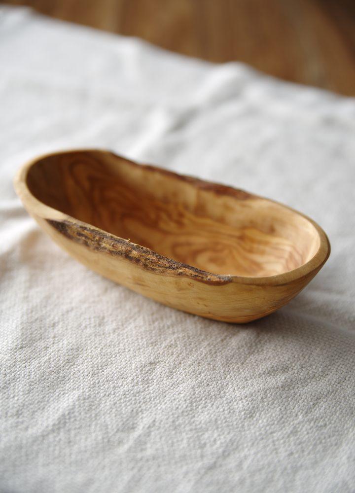 Bol oblong en bois d’olivier, HENDI, 205x95x(H)50mm