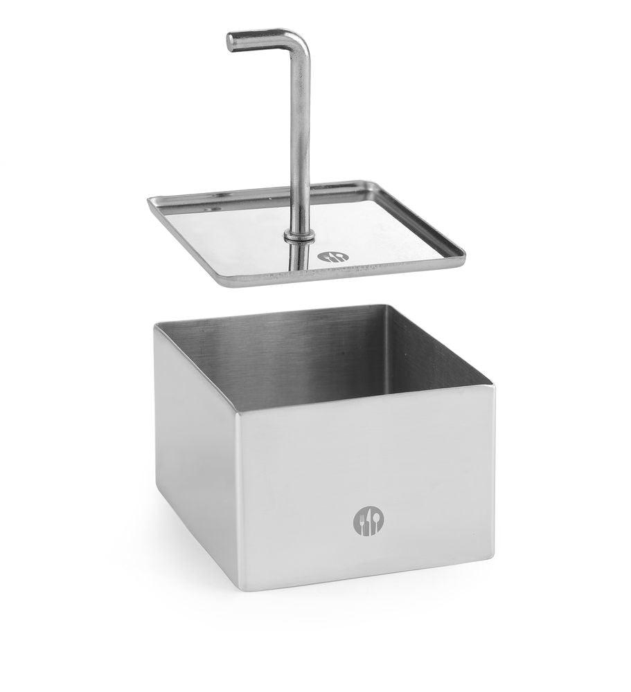 Nonnette et poussoir carré, HENDI, emporte-pièce, 80x80x(H)45mm