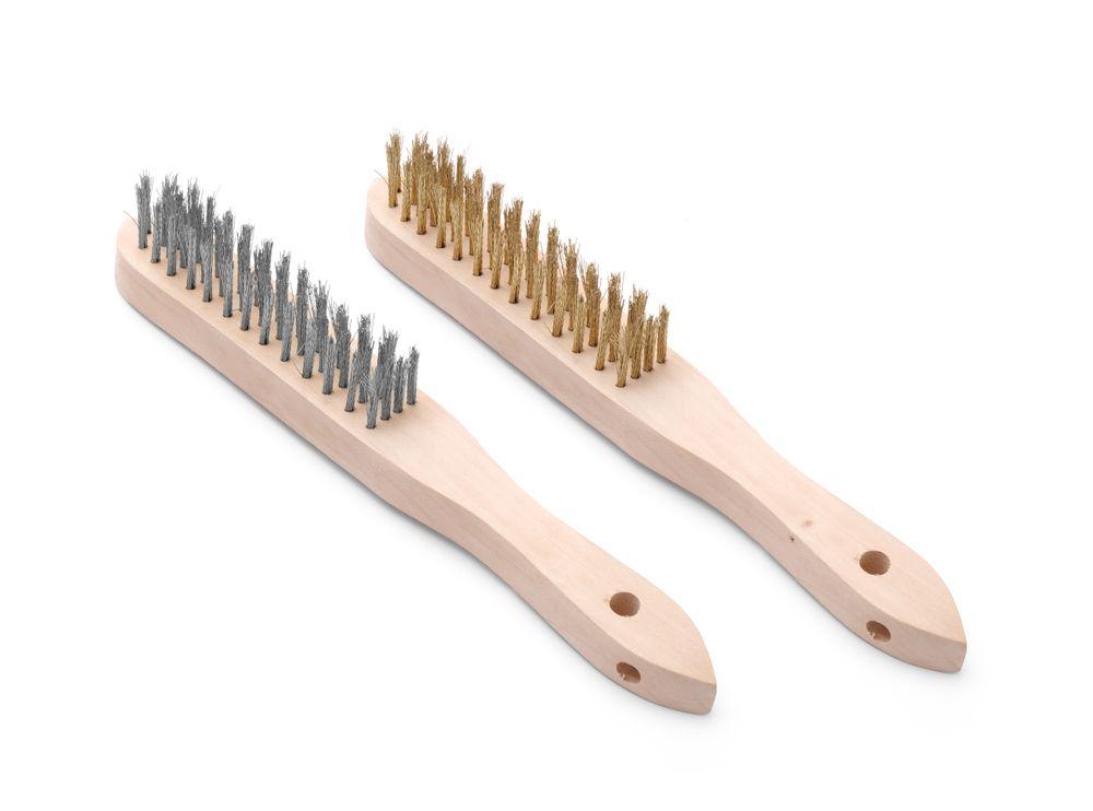 Set de brosses avec brins en laiton et en inox - 2 pièces, HENDI, 2 u., (L)290mm