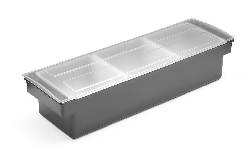 Boîte à ingrédients - 3 bacs, Bar up, Noir, 480x150x(H)100mm