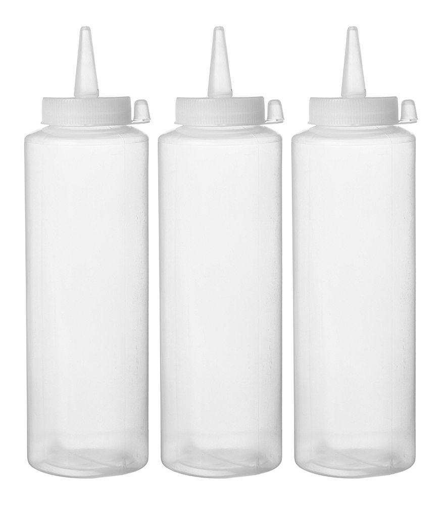 Sets de flacon distributeur - 3 pièces, HENDI, 0,2L, Transparent, 3 u., ø50x(H)185mm