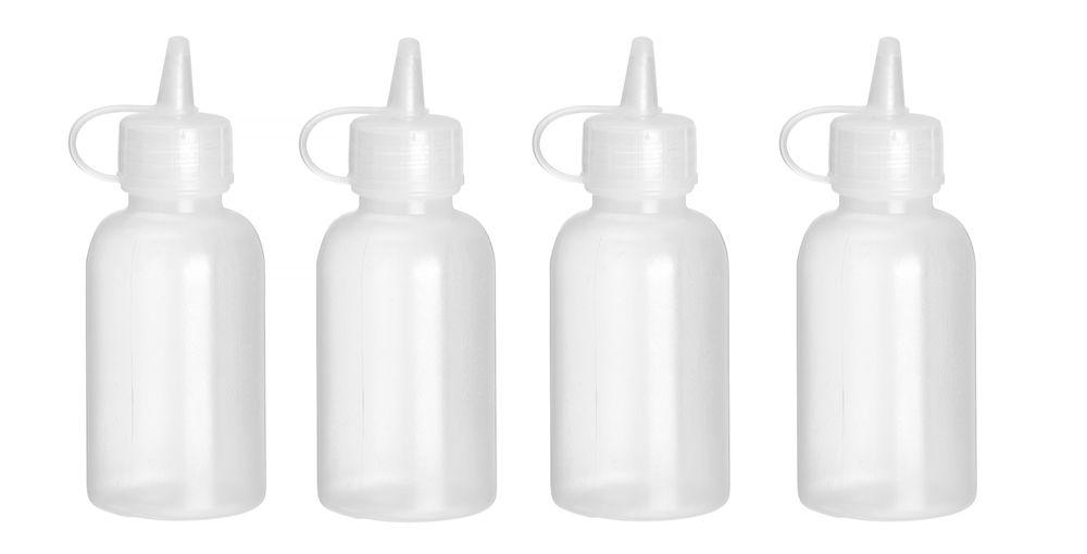 Mini flacon distributeur - set de 4 pièces, HENDI, 0,05L, Transparent, ø35x(H)100mm
