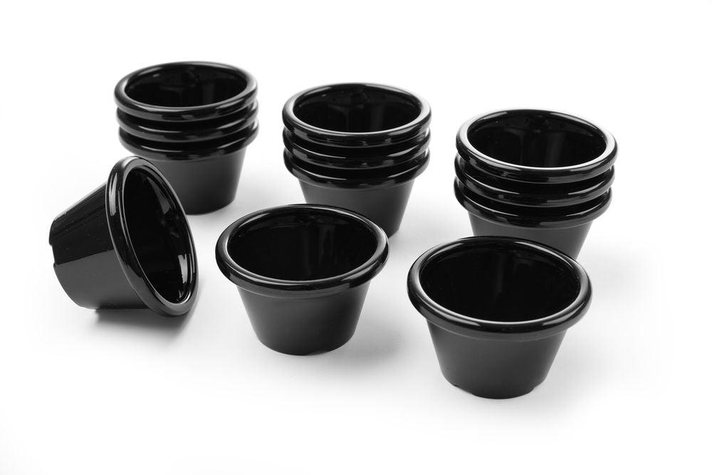 Ramequins - 12 pièces, HENDI, 0,045L, Noir, 12 u., ø60x(H)35mm