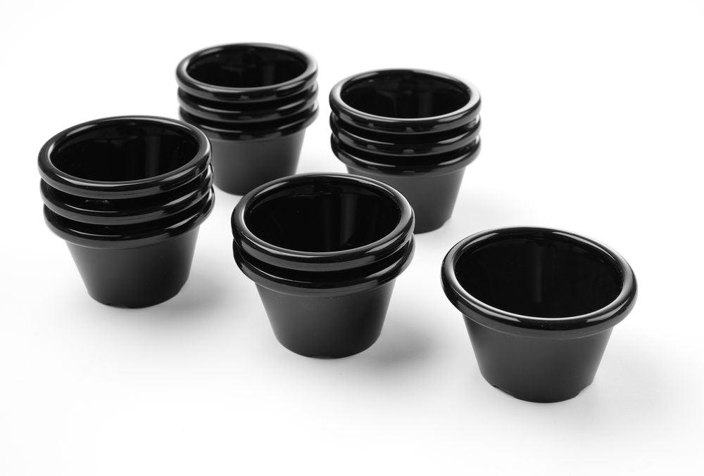 Ramequins - 12 pièces, HENDI, 0,045L, Noir, 12 u., ø60x(H)35mm