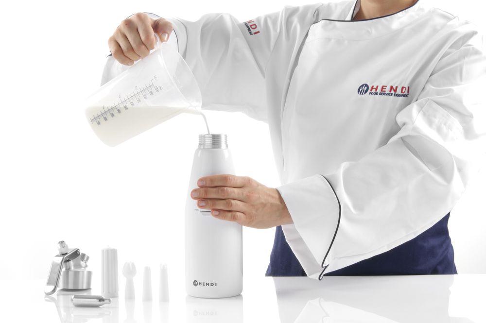 Siphon à chantilly Kitchen Line, HENDI, Kitchen Line, 0,25L, ø80x(H)200mm