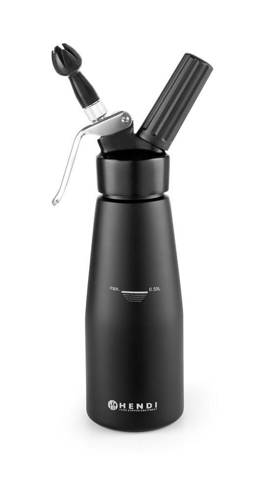 Siphon à chantilly Kitchen Line noir, HENDI, Kitchen Line, 0,5L, ø80x(H)260mm