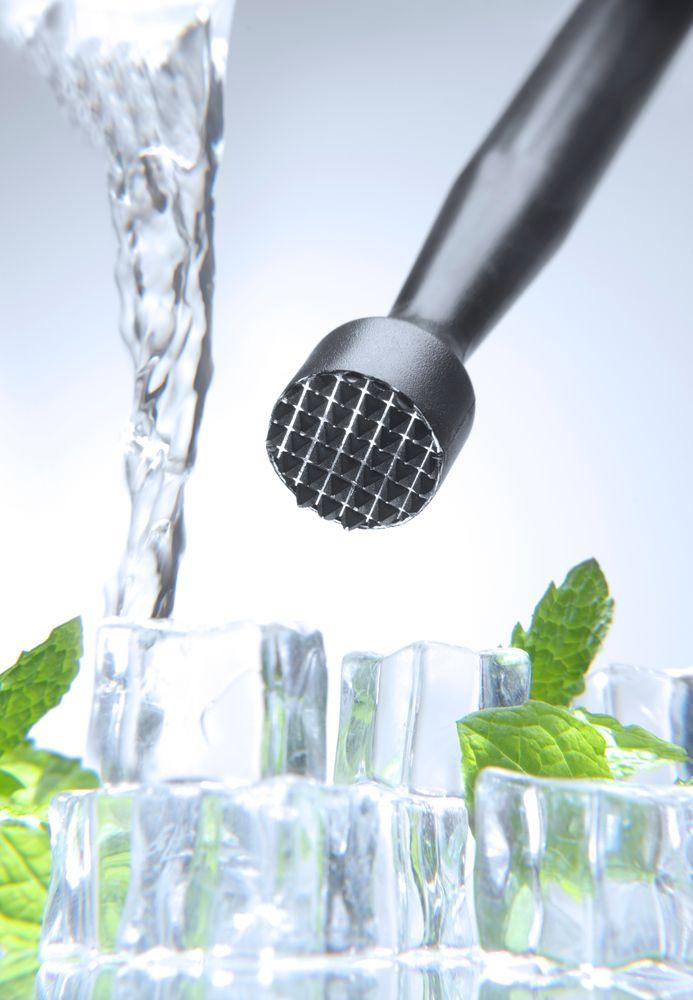 Pilon à cocktail, Bar up, Tête plate, Noir, ø34x207mm