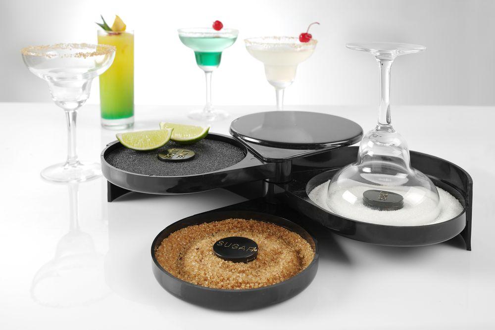 Décorateur bord de verre 3 niveaux, Bar up, 200x160x(H)75mm