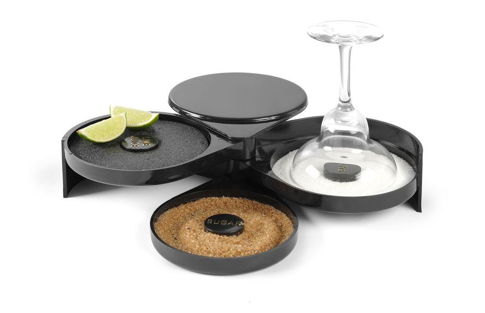 Décorateur bord de verre 3 niveaux, Bar up, 200x160x(H)75mm