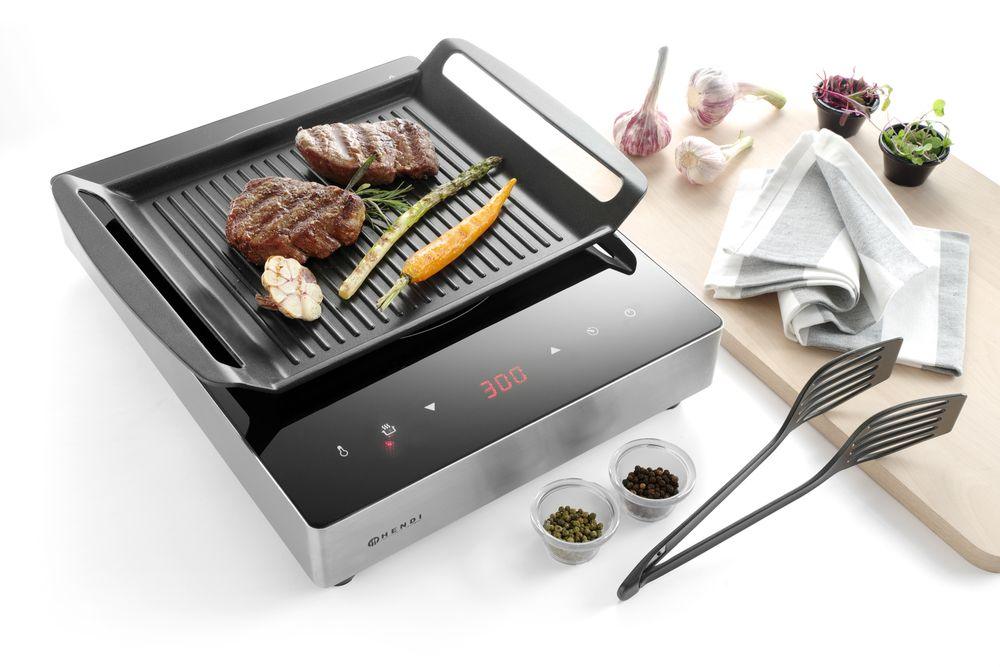 Grill pour plaque de cuisson à induction, HENDI, 390x260x(H)35mm