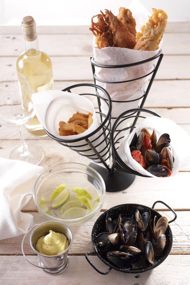 Support pour cornet de frites, HENDI, 270x270x(H)280mm