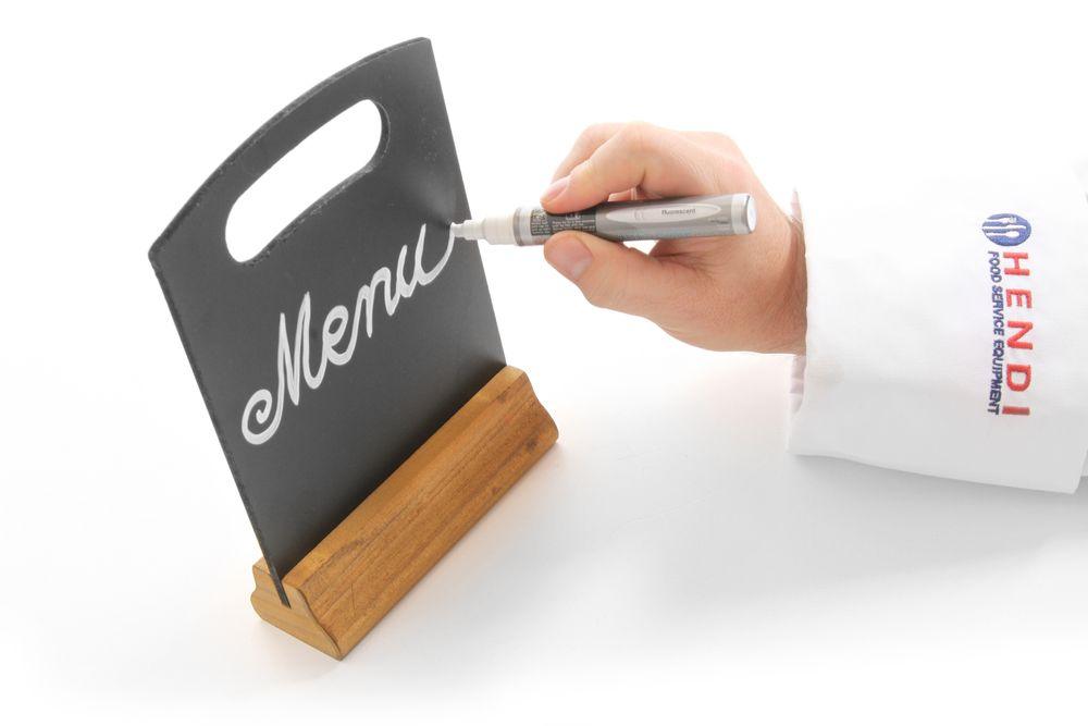 Ardoise de table - 2 pièces, HENDI, 2 u., 210x50x(H)320mm