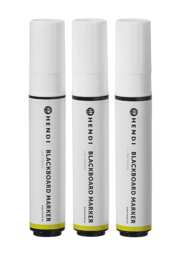 Feutres à craie 15 mm, HENDI, 3 feutres blancs