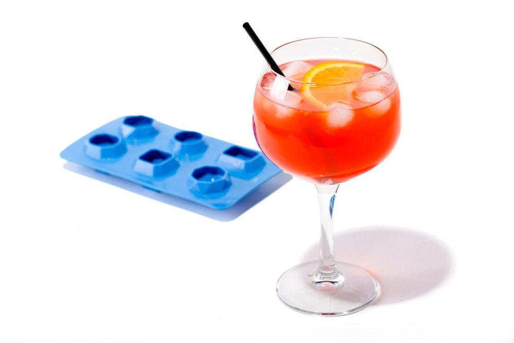 Moule à glaçons pierre précieuse, Bar up, Bleu, 2 u., 190x105x(H)30mm