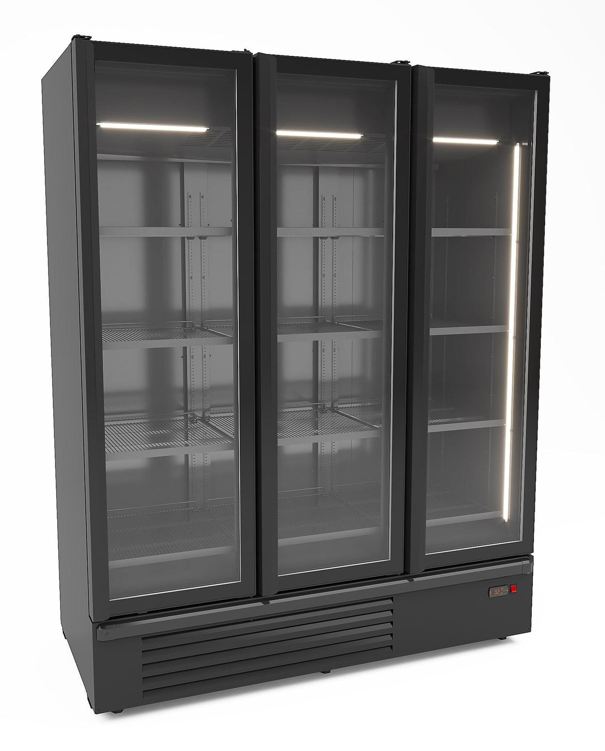 Réfrigérateur CombiSteel 3 Portes en Verre Noir 1555L - FRANCE CHR