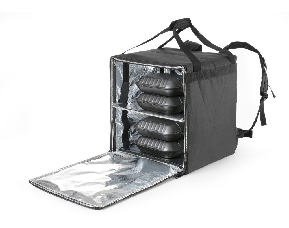 Sac à dos isotherme transport alimentaire, HENDI, 75,2L, Noir, 410x410x(H)480mm