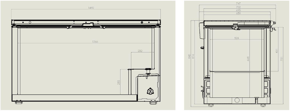 Congélateur Bahut Inox 469 L - FRANCE CHR