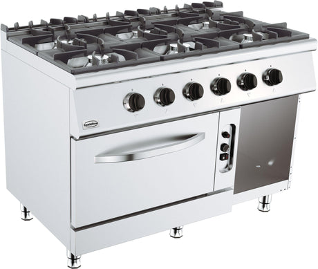 Cuisinière à Gaz 6 Brûleurs et Four CombiSteel - FRANCE CHR
