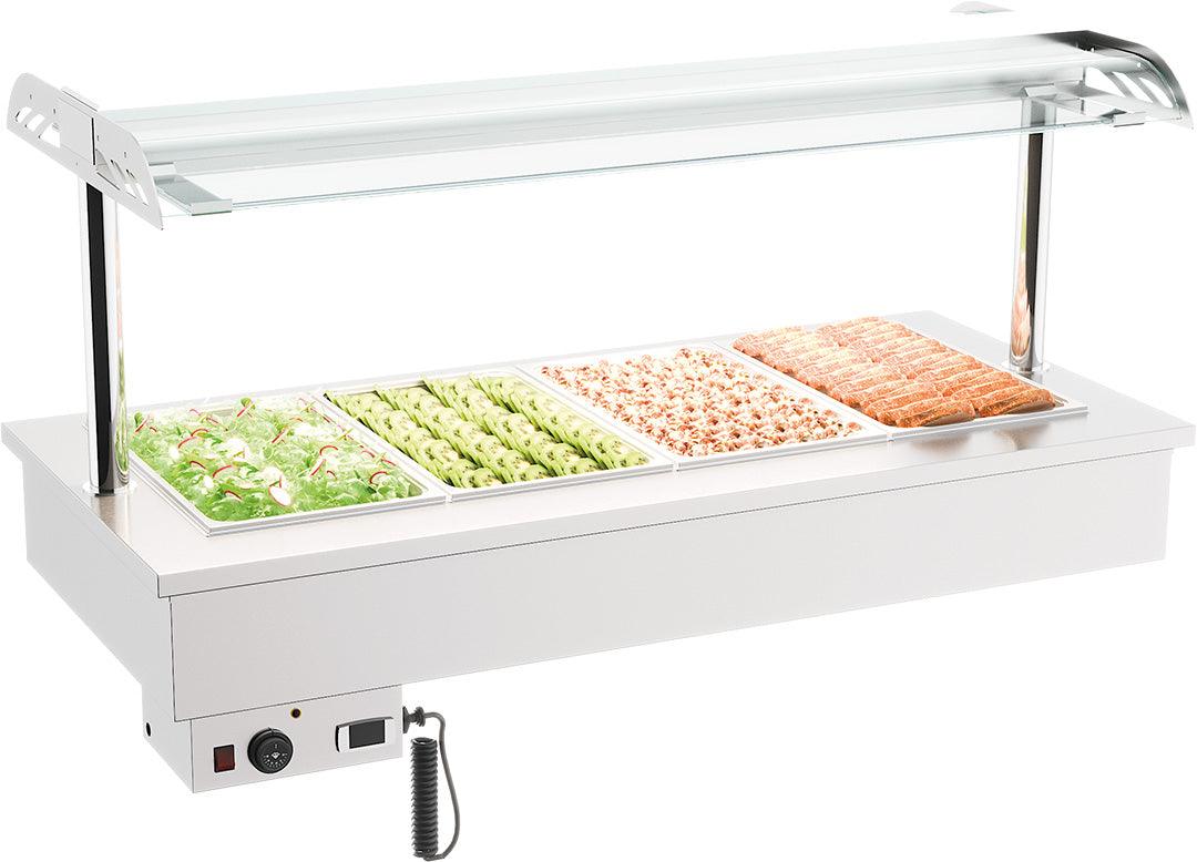 Drop-in Bain-Marie 4/1 CombiSteel: Solution pratique et efficace pour maintenir vos aliments chauds. Intégration parfaite dans votre cuisine professionnelle. Capacité de 4 bacs pour servir une grande variété de plats. Qualité et fonctionnalité garanties. - FRANCE CHR