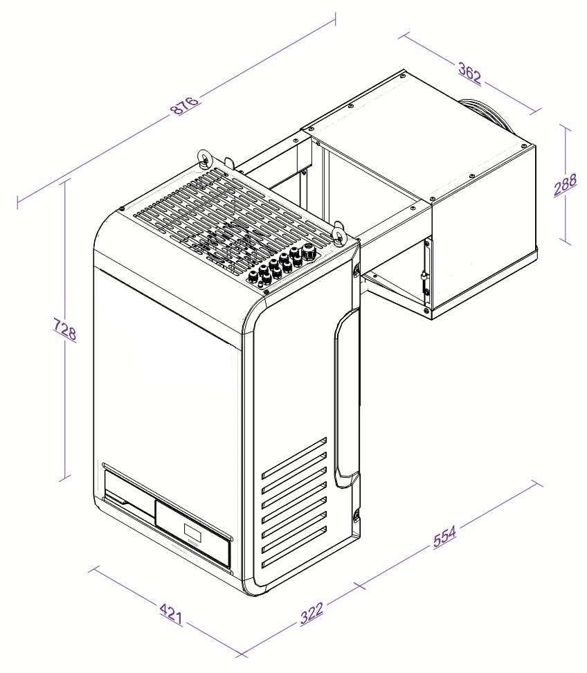 Unité de Refroidissement Connectée en Acier Galvanisé - Capacité 4,2-7,4 m3 - FRANCE CHR