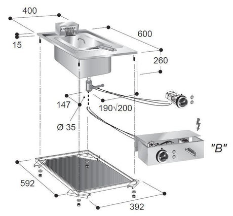 Friteuse électrique CombiSteel 1x10 L - FRANCE CHR