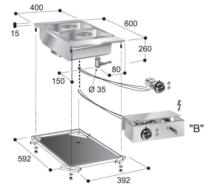 Élément de Bain-Marie CombiSteel: Maintien parfait température. - FRANCE CHR
