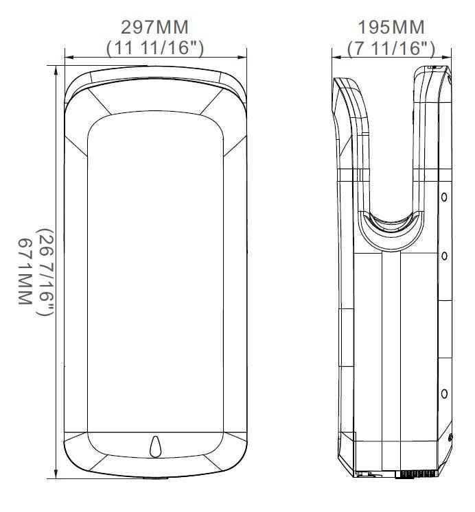 Sèche-mains Argent Élégant HD-91. - FRANCE CHR