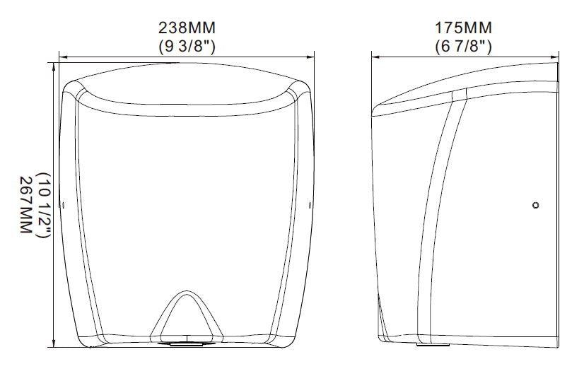 Sèche-mains Argent Élégant. - FRANCE CHR