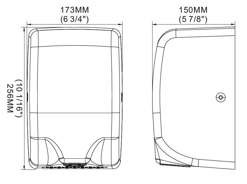 Sèche-mains Argent Élégant HD-21 - FRANCE CHR