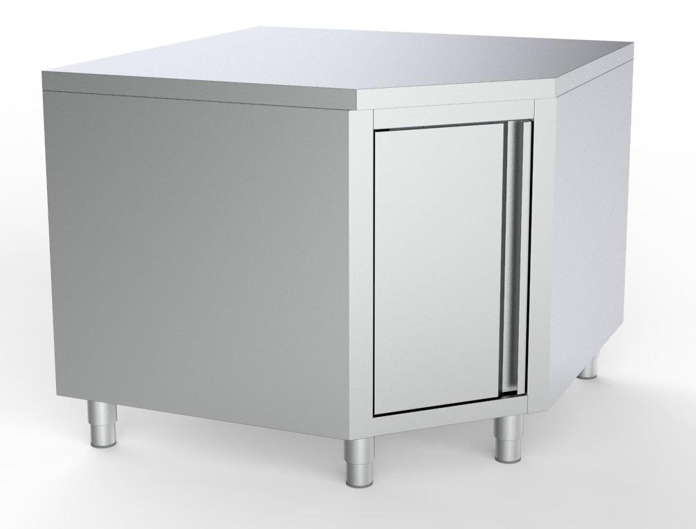 Plan de Travail d'Angle avec Porte 1000/1000 pour Tables de 600mm - FRANCE CHR