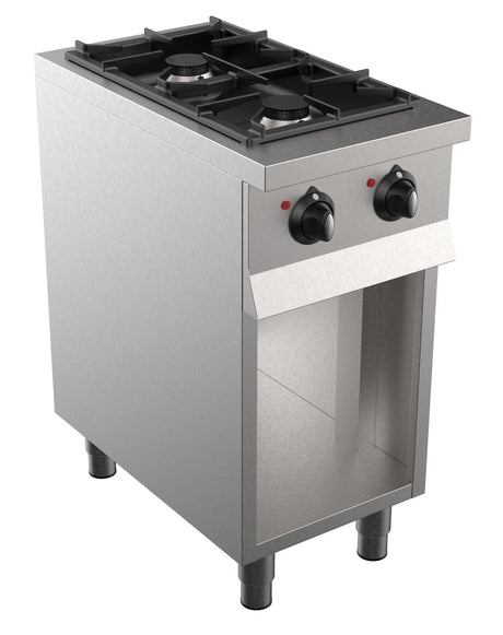 Cuisinière à Gaz Professionnelle 2 Brûleurs en Acier Inoxydable 430 - FRANCE CHR