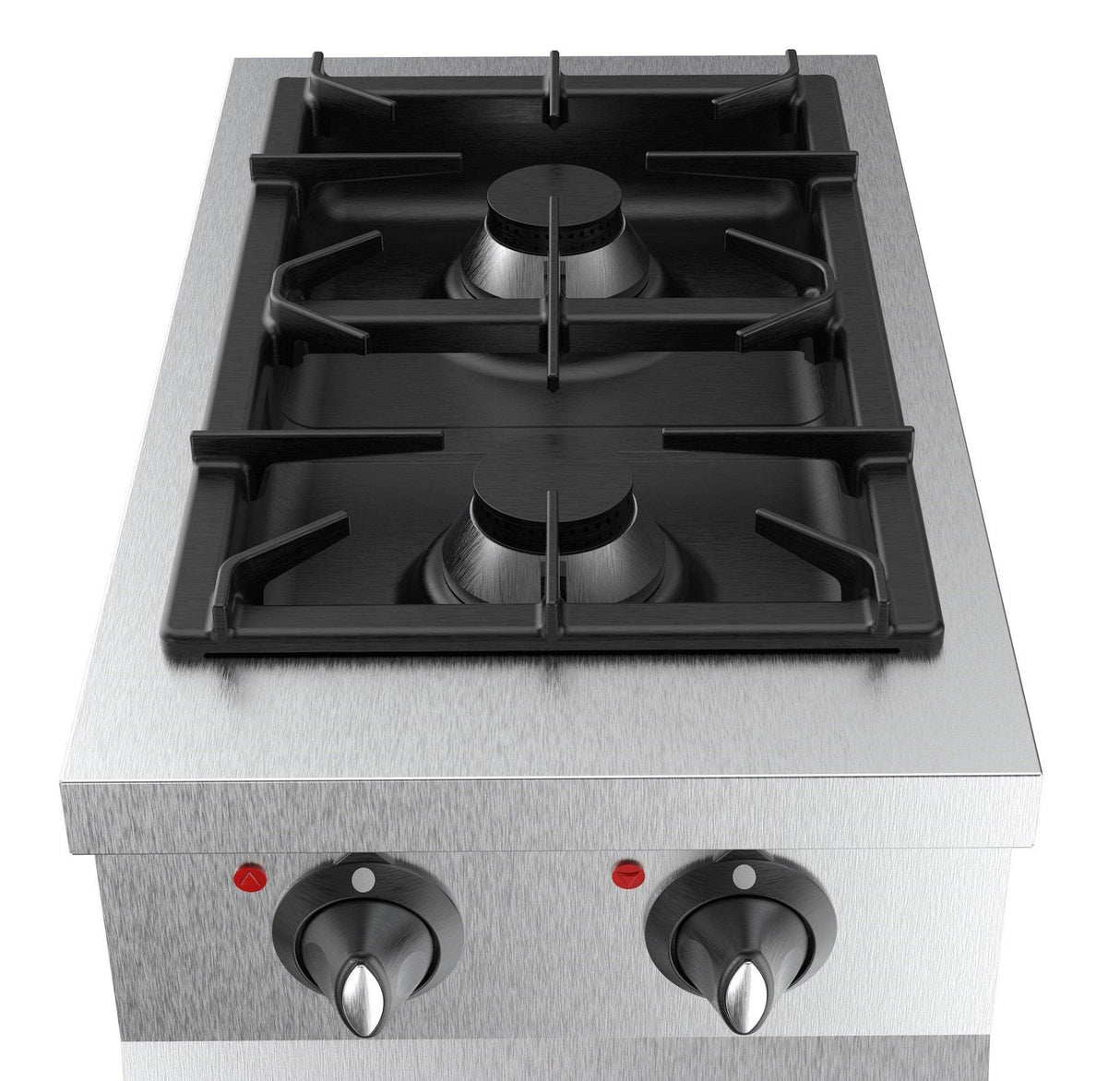 Cuisinière à Gaz Professionnelle 2 Brûleurs en Acier Inoxydable 430 - FRANCE CHR