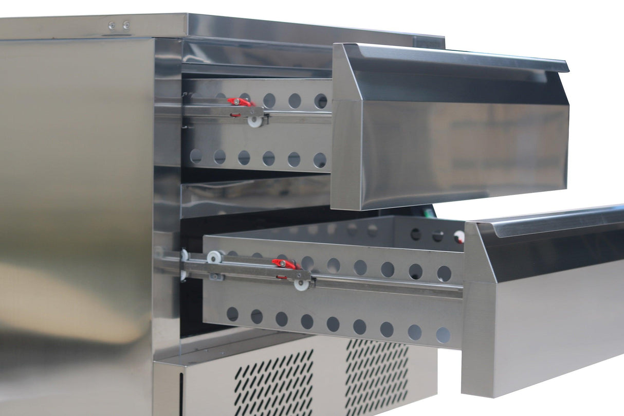 Table Réfrigérée/Congélateur CombiSteel 2 Tiroirs 4x 1/1GN - FRANCE CHR