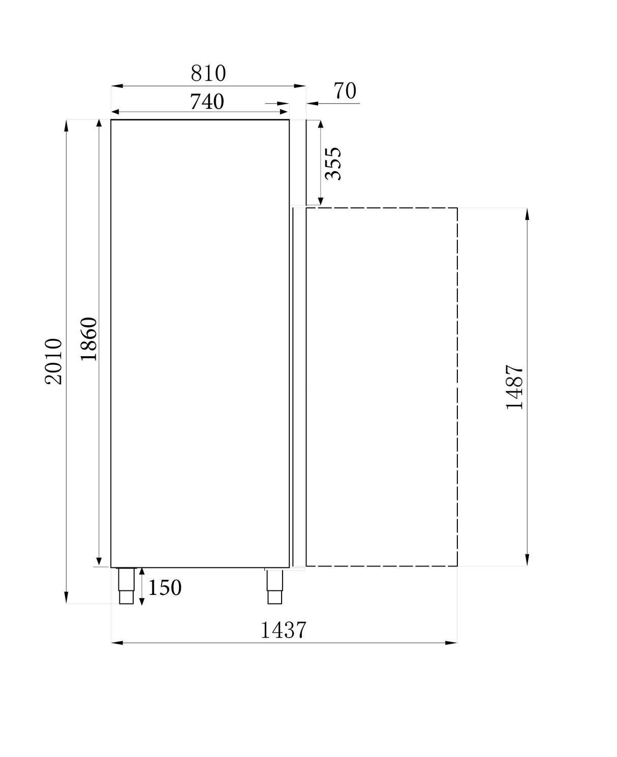 Réfrigérateur en acier inox 600 LTR - CombiSteel Standard Line. - FRANCE CHR