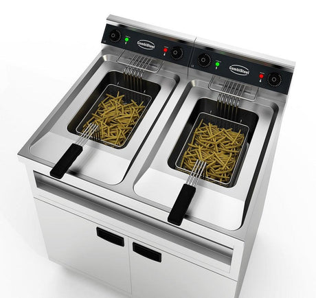 Friteuse professionnelle double cuve 2x12L. - FRANCE CHR