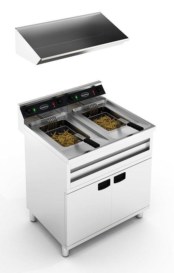Friteuse professionnelle double cuve 2x12L. - FRANCE CHR
