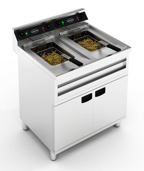 Friteuse électrique professionnelle 2X12L 2X9KW - FRANCE CHR