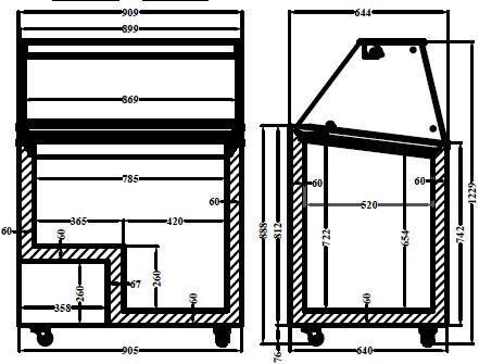 Vitrine Glacée Élégance 6x5 Ltr - FRANCE CHR