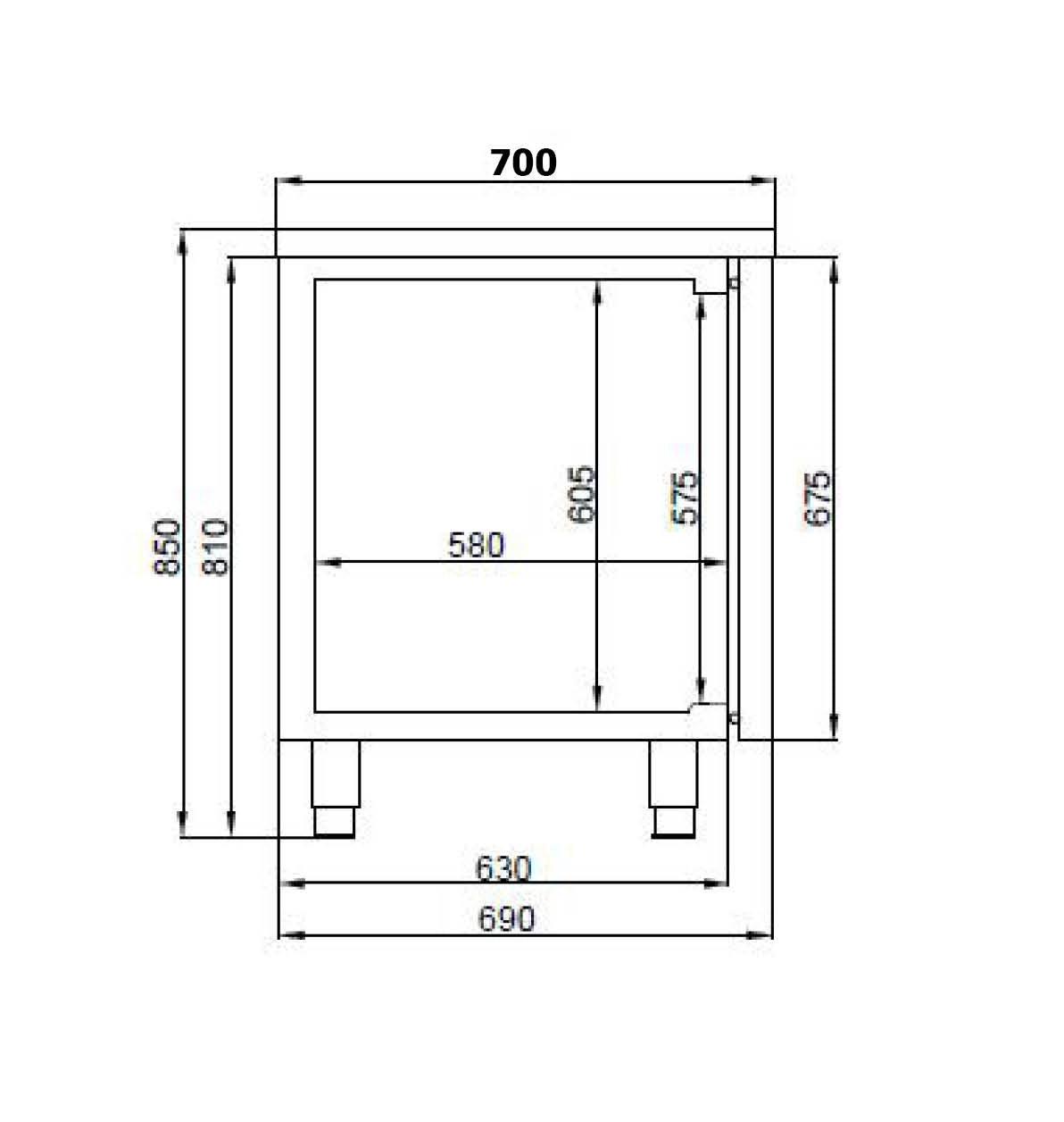 Table Réfrigérée ProLine 4 Portes en Acier Inoxydable - FRANCE CHR