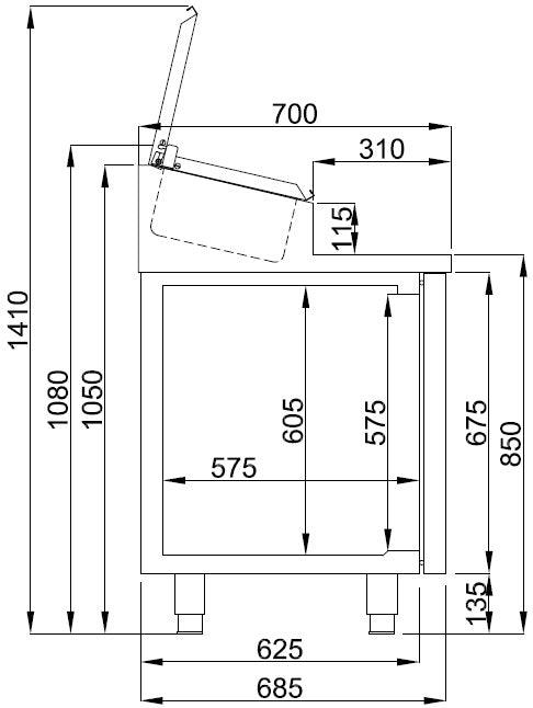 Armoire Réfrigérée 7x 1/3GN en Acier Inoxydable - FRANCE CHR