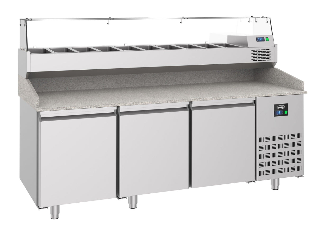 Table de Préparation pour Pizza Pro Line 3 Portes - FRANCE CHR