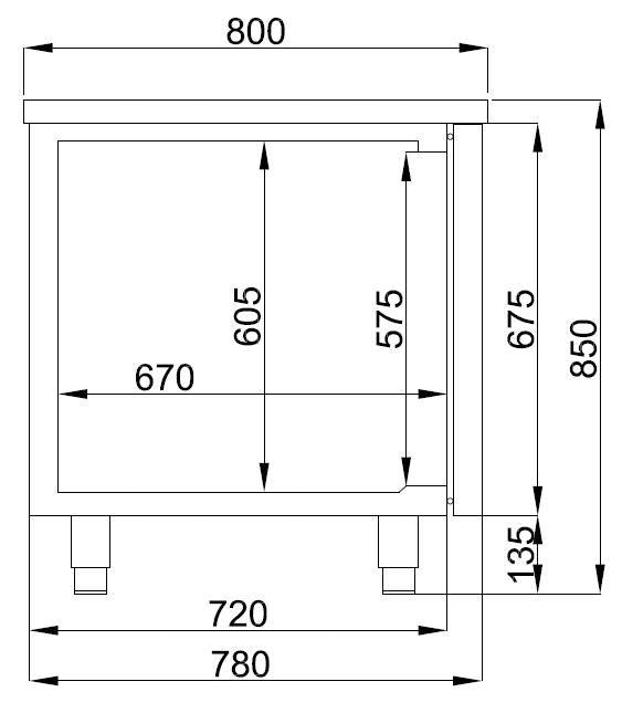 Table Réfrigérée Pâtisserie Pro Line: Espace de Rangement Spacieux et Température Constante. - FRANCE CHR